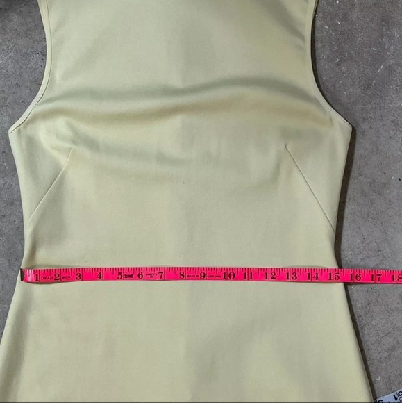 Aritzia Babaton Sleek Midi Yellow Dress, Size 10 - Picture 9 of 12